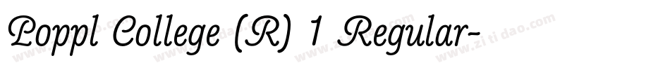 Poppl College (R) 1 Regular字体转换